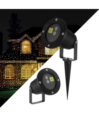 GloboStar® 75598 Προβολάκι Κήπου Καρφωτό - Δαπέδου Laser 30W 60° AC 230V Αδιάβροχο IP67 με Ασύρματο Χειριστήριο RF 2.4Ghz Πράσινο - Κόκκινο